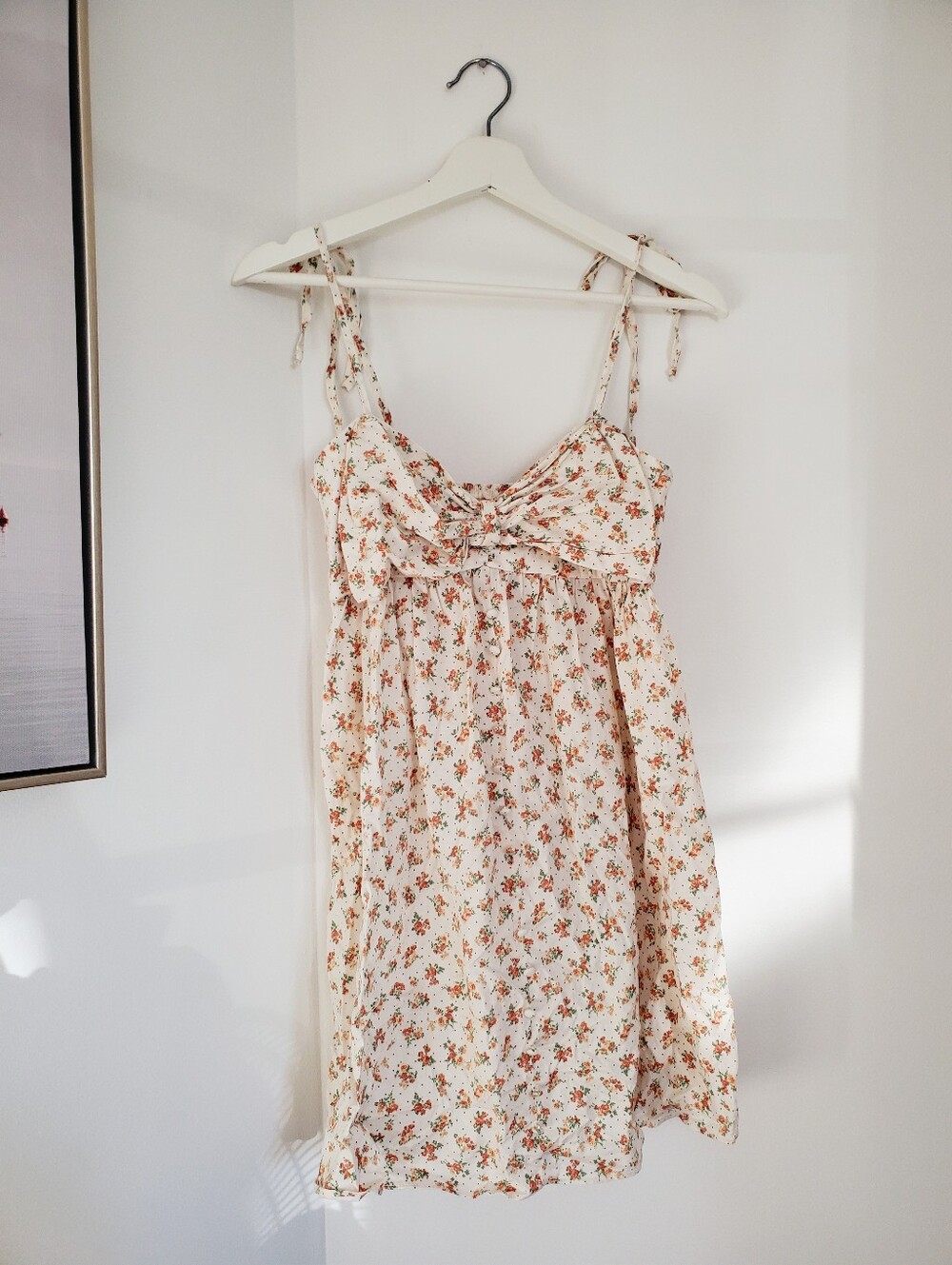 Floral Tie-Shoulder Mini Sundress